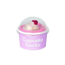 Chaussette cupcake fraise