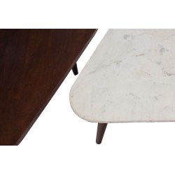 Set de 2 tables basse en marbre 