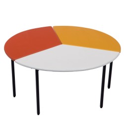 Table basse trois couleurs