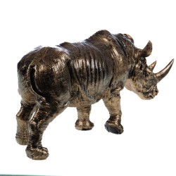 Rhino debout patine doré 45 cm 