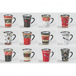 Coffret 12 tasses a cafe 7,5 cl color