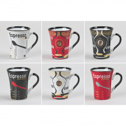 Coffret de 6 tasses à  expresso assorties 12,5 cl color