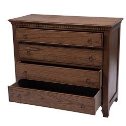 Commode 4 tiroirs en bois Pétronille