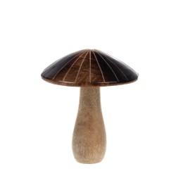 Set de 3 champignons marron 10 cm