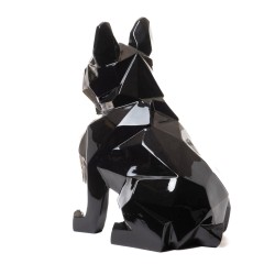 Bulldog en origami noir  75 cm