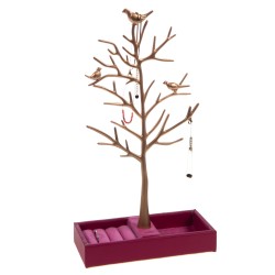 Porte bijoux Arbre de vie Fuchsia