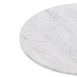 Bout de canapé Marbre blanc 46 cm 