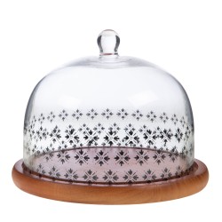 Plat rond 22 cm avec cloche Olivia