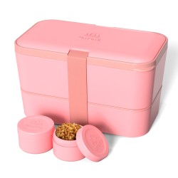 Boîte Bento 1,5 l rose corail