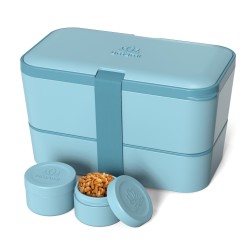 Boîte Bento 1,5 l bleu menthe