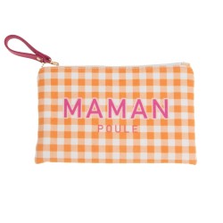 Pochette Maman poule 12x20 cm
