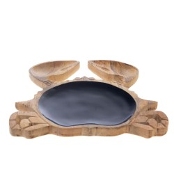 Vide poche Crabe bleu en bois 