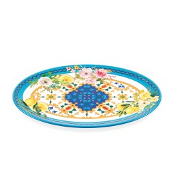 Plateau ovale Flower&Lemon 50x36x3 cm