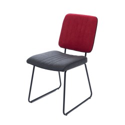 Chaise Bicolore rouge et gris