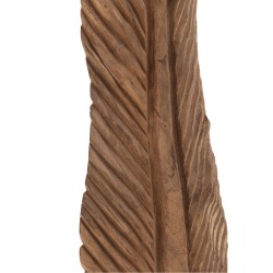 Décoration feuille en bois