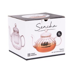 Théière 1 l Sencha en verre borosilicate