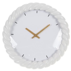 Horloge torsade blanche 31 cm