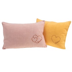 Coussin cœur brodé 40 x 60...