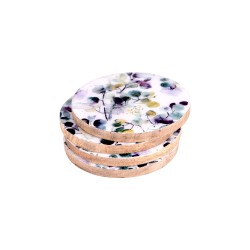 Set de 4 dessous de verre Garden 10 cm