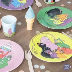 coffret de 6 assiettes barbapapa 