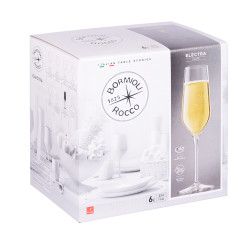 Boîte de 6 flûtes à champagne Electra 23 cl