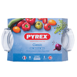 Cocotte ovale 4.5 l pyrex - classic