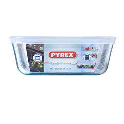 Plat rectangulaire Cook & Freeze 1,5 l en verre