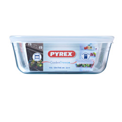 Pyrex - Cook & freeze - Plat Rond en Verre avec Couvercle 0.60 L