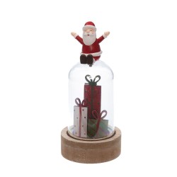 Set de 2 cloches en verres Père Noël 