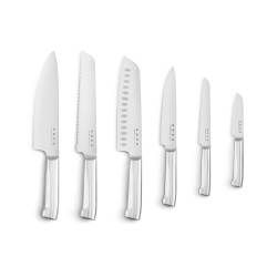 Bloc de 6 couteaux inox Crème