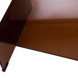 Table basse verre fumé 