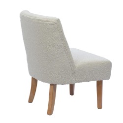 Fauteuil Dag bouclette blanc (lot de 2)