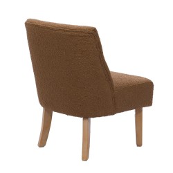 Fauteuil Dag bouclette marron (lot de 2)