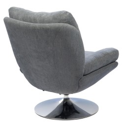 Fauteuil Magnum gris clair chrome