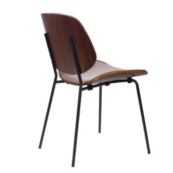 Chaise Atlanta grise noyer (lot de 2)