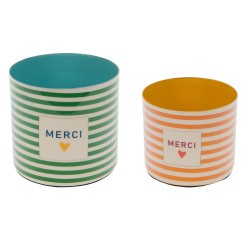 Set de 2 cache-pots Merci 