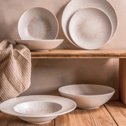 Service d'assiettes 18 pièces Onyx crème