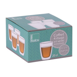 Coffret de 4 gobelets 20 cl double paroi