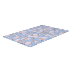 Set de table magnolias rectangulaire bleu 44.5x33 cm (lot de 2)