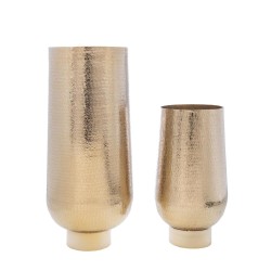 Vase Tranzado 76 cm or en aluminium  