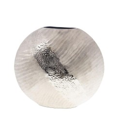 Vase Marise rond 33 cm argent 
