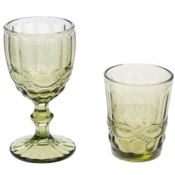Boîte de 6 verres à pied vert