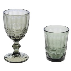 Boîte de 6 verres à pied gris