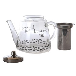 Théière infuseur flore en verre