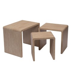 Set de 3 bouts de canapé Travertin
