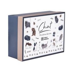 Coffret de 4 mugs Chat 35 cl
