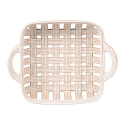 Corbeille Tressée beige 29x23 cm