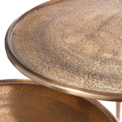 Set de 3 tables basses Roseline or