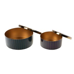 Set de 2 boites Aurore métal 
