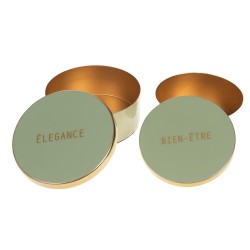 Set de 2 boites élégance ronde amande